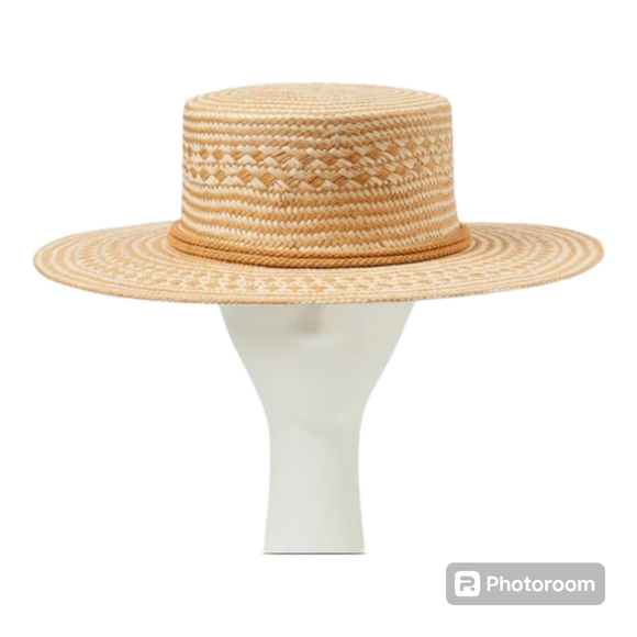 Handmade Women Tape Decor Straw Hat - Picture 2 of 10